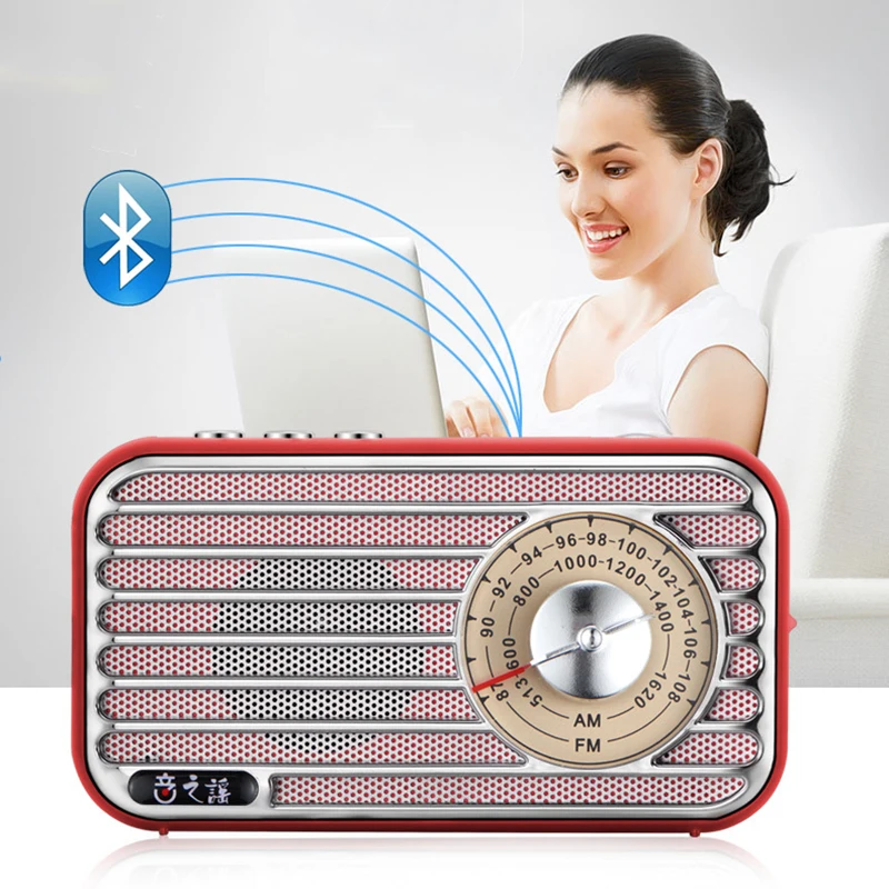 

2022 NEW Multifunctional Wireless Bluetooth Speaker Portable Outdoor Audio Smart FM AM Interference Radio AUX U Disk TF Card