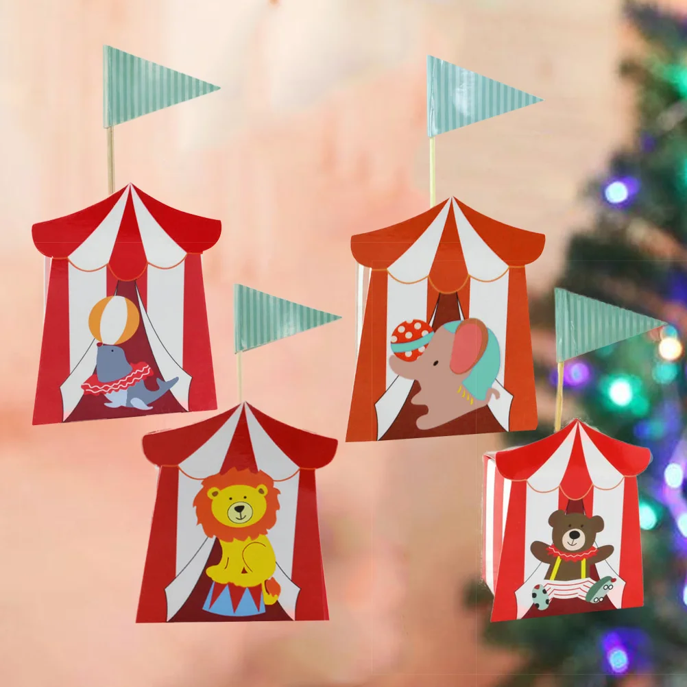 

40 Candy Boxes Cartoon Circus Animals Party Favor Boxes