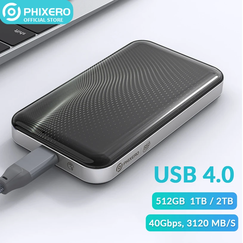 

PHIXERO Portable SSD External Solid State Drive 1 2 TB 512 GB PSSD USB 3.2 Type C Hard Disk 1TB 2TB 512GB HD for Xbox Laptop PC