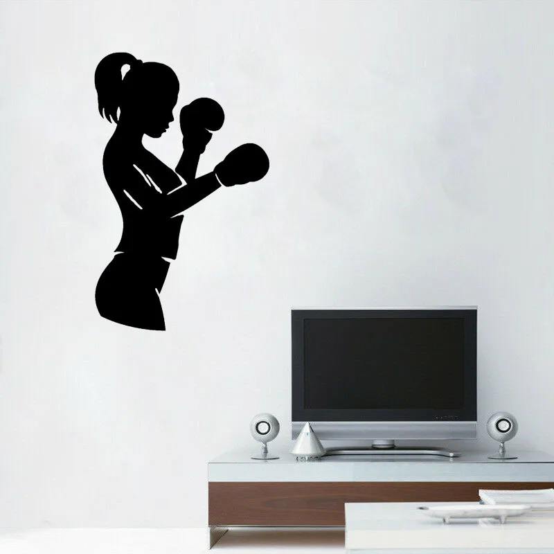 

Модные наклейки на стену в стиле боксерской борьбы для мальчиков, Детская Наклейка с персонализированным футбольным рисунком, виниловые на...
