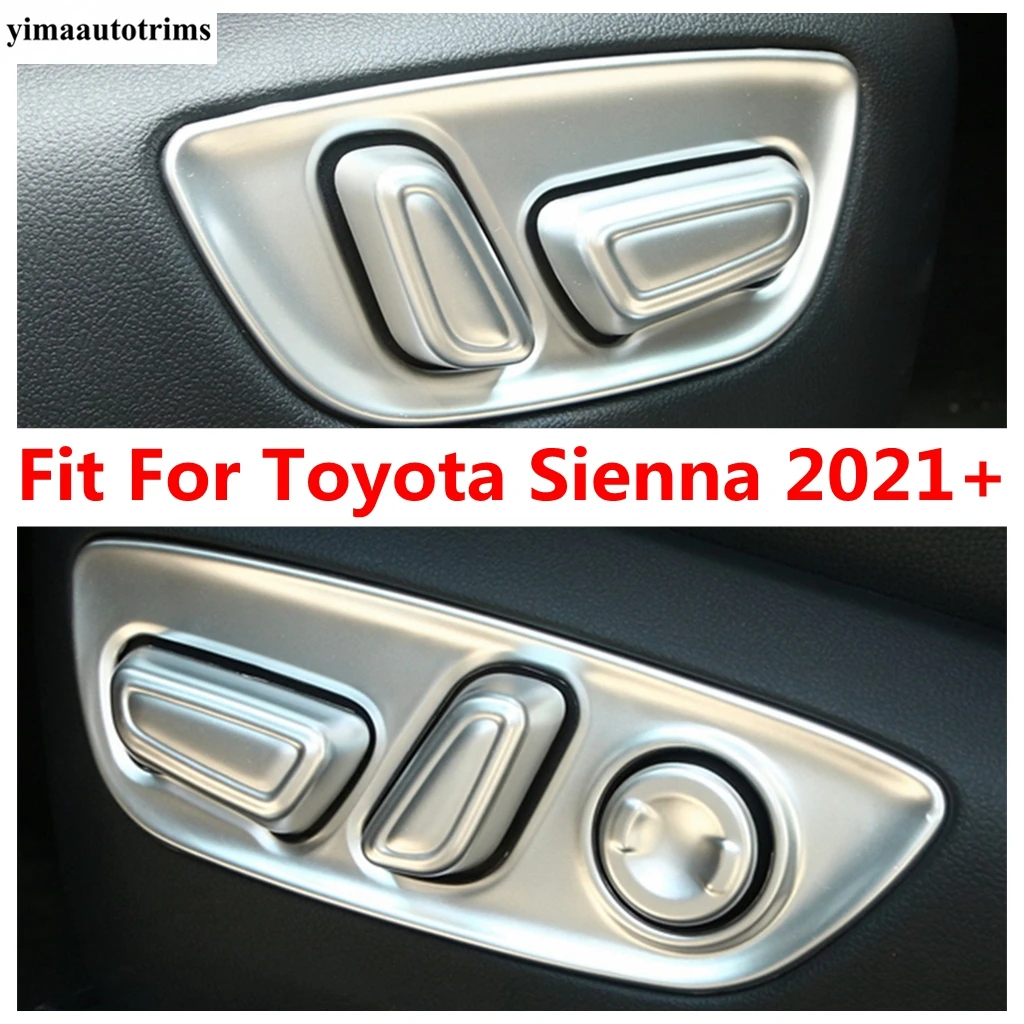 

Car Seat Adjust Panel Decoration Cover Trims For Toyota Sienna 2021 -2023 Carbon Fiber / Matte / Wood Grain Accessories Interior