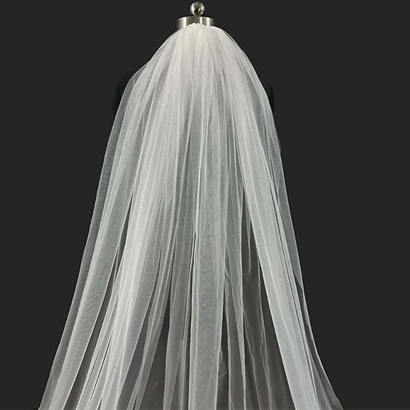 

Свадебная церемония вышитый супер длинный свадебный головной убор роскошный элегантный высококачественный тяжелый кружевной свадебный в...