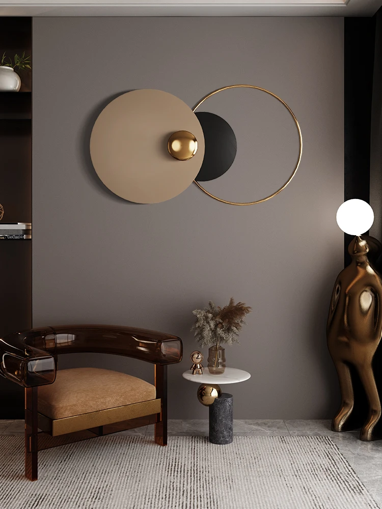 

Настенное украшение для гостиной, подвесной металлический настенный светильник, роскошный фон, настенное украшение