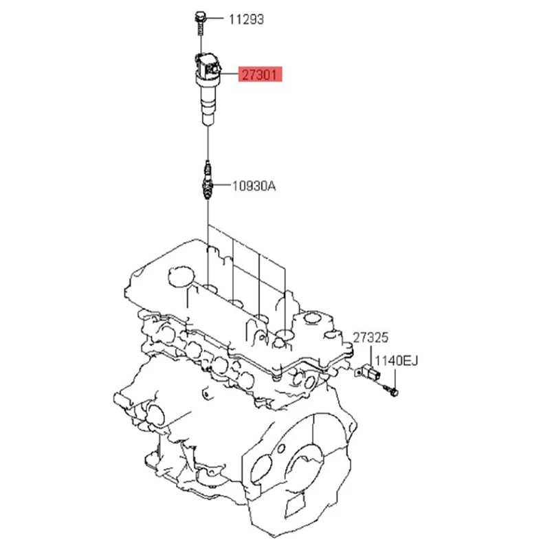 6 шт. катушка зажигания автомобиля 27300-2E000 UF651 для Hyundai Elantra Kia Soul Forte 1.8L 2.0L 2011-2016 273002E000