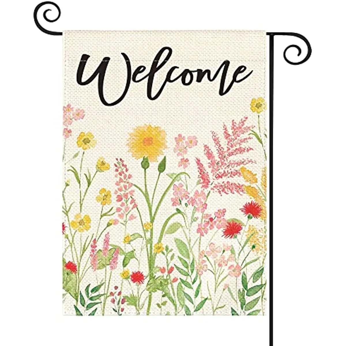 

New Spring Welcome Garden Flag 12x18 Inch Double Sided Outside, Floral Yard Outdoor Flag