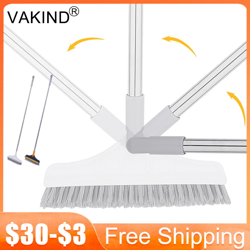 

Щетка для чистки 2 в 1 с длинной ручкой, регулируемая V-образная щетка для чистки пола, Волшебная щетка, бытовые инструменты для чистки плитки ...