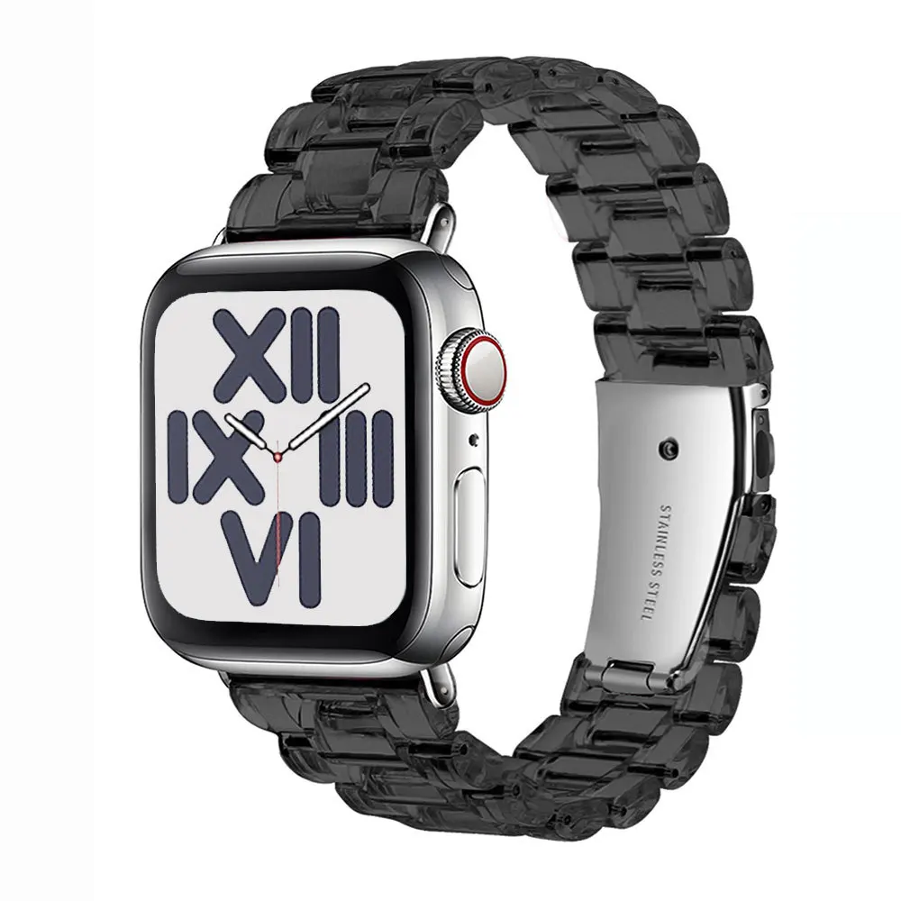 Ремешок полимерный для Apple Watch Band 42 мм 38 мм, прозрачный браслет для Iwatch 6 7 Series 3 Se 44 мм 40 мм
