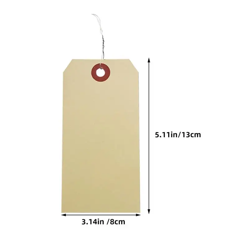 100 шт. транспортировочные бирки Manila Wire Tags Упаковочные проволочные Пустые Tagi с