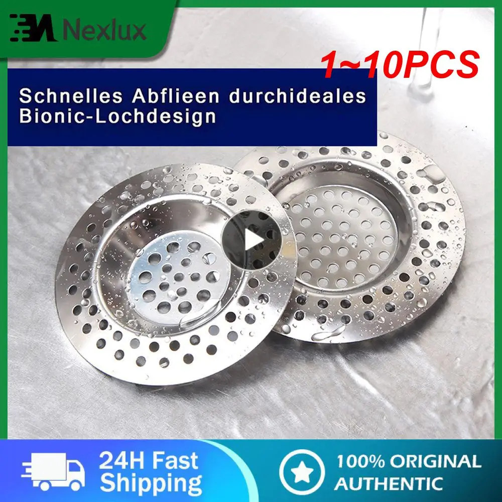 

1~10PCS Stainless Steel Kitchen Sink Filter Mesh Sink Sewer Strainers Bathroom Floor Drains Catcher Waste Drain Hole Filter Trap