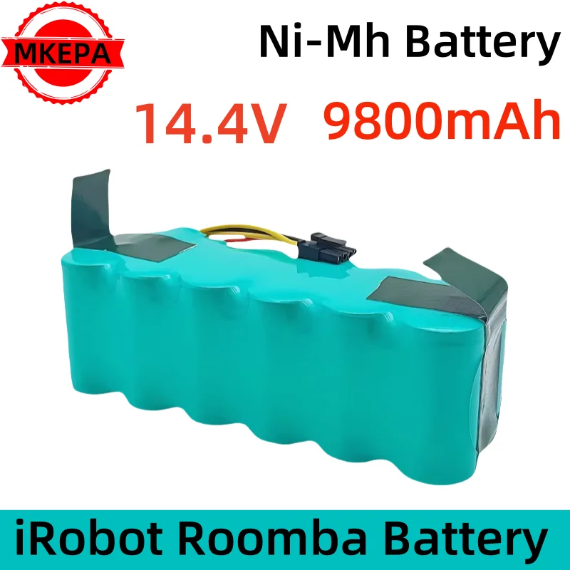 14.4V 9800mAh Ni-Mh Battery Compatible with AMIBOT ARIETE BRICIOLA DIBEA MIDEA PROFIMASTER LP43SC2000P X500 Vacuum Cleaner