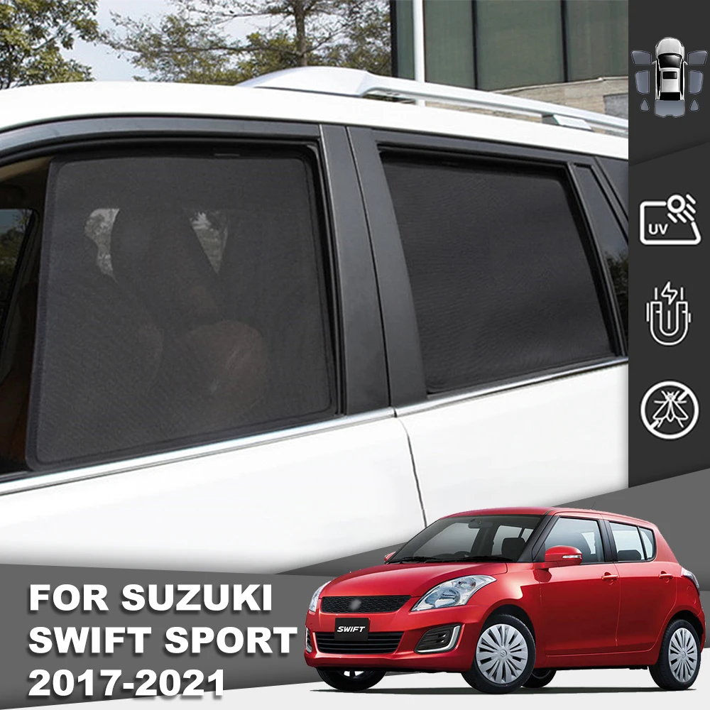 

For Suzuki Swift 2018-2021 Magnetic Car Sunshade Front Windshield Mesh Frame Curtain Baby Rear Side Window Sun Shade