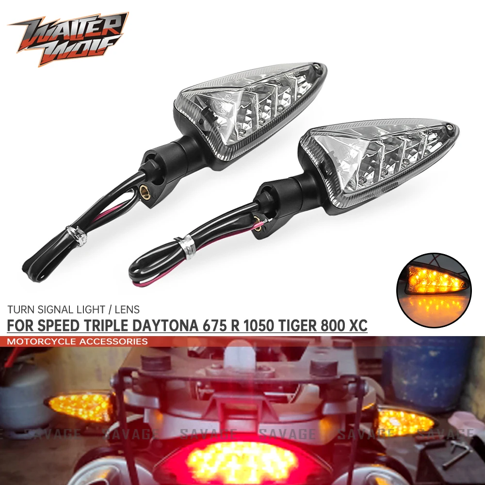 

Turn Signal Light Lens For Speed Street Triple Daytona 675 R Tiger 800 XC 1050 Motocycle Accessoreis Indicator LED Blinker Lamp