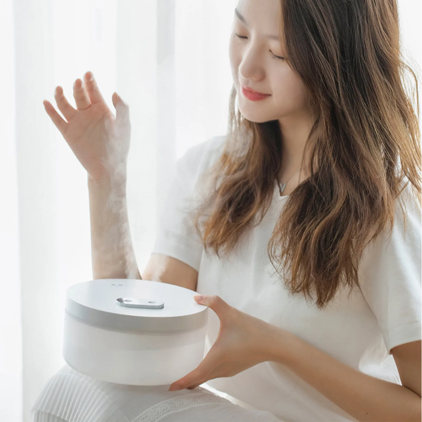 

Home Aromatherapy Humidifier, Double Spray Large Capacity Humidifier, USB Double Spray Desktop Humidifier, LED Warm Lights For C