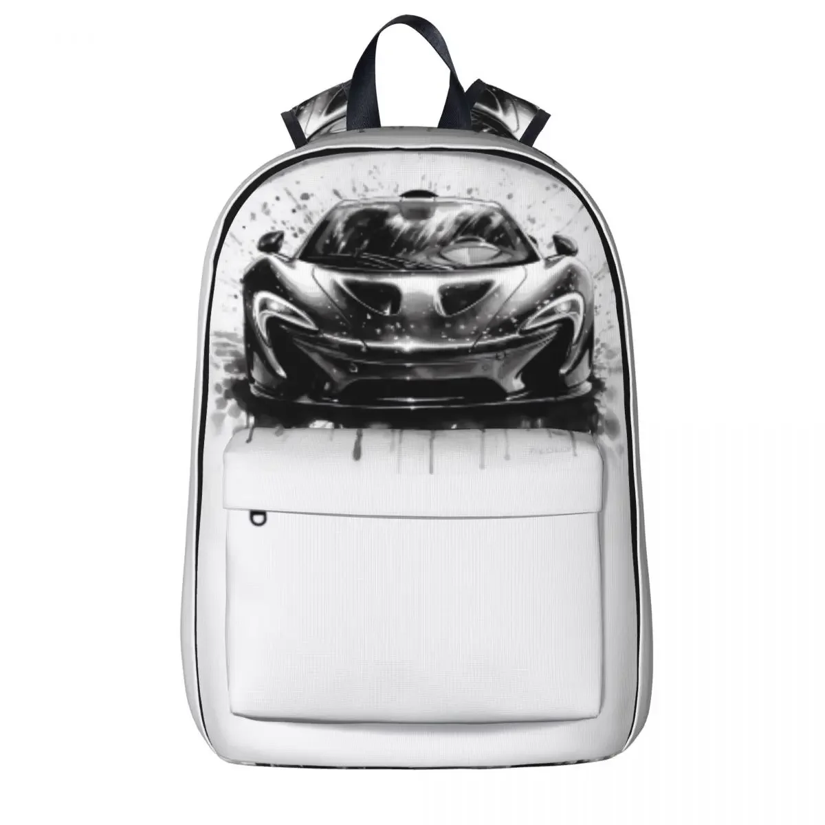 

Powerful Sports Car Backpack Hyper Artistic Ink Drawing University Backpacks Male Custom Big School Bags Style Rucksack