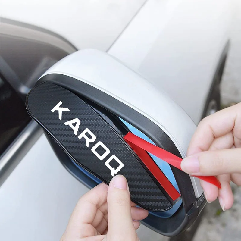 

2pcs car Rearview mirror Carbon fiber Rain for Skoda Octavia FABIA KAMIQ KAROQ KODIAQ RAPID SCALA SUPERB VRS Car Accessories