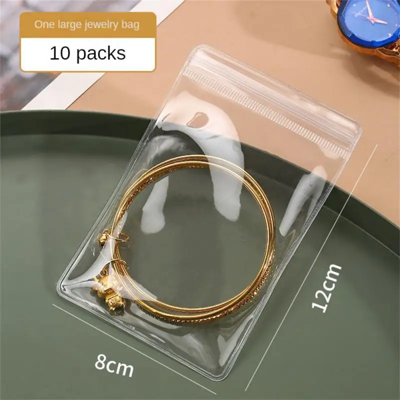 Прозрачные мешочки для ювелирных изделий из ПВХ сумка хранения на молнии серег