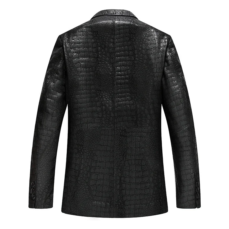 Genuine Leather Jacket for 100% Men Slim Blazer Leather Jacket Male Outwear 4XLCasacos Masculino YXG4201A Lxr55