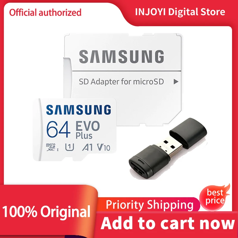 

Original Samsung EVO PLUS 128GB Class10 Micro SD Card C10 80MB/S SDHC SDXC UHS-1 Flash Memory MicroSD TF Card cartao de memoria