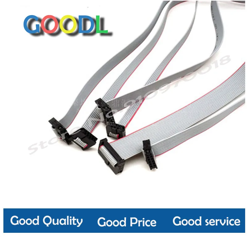 

1PCS 1.27MM pitch FC-6/8/10/14/16/20/40/50 PIN 30CM JTAG ISP DOWNLOAD CABLE Gray Flat Ribbon Data Cable FOR DC3 IDC BOX HEADER