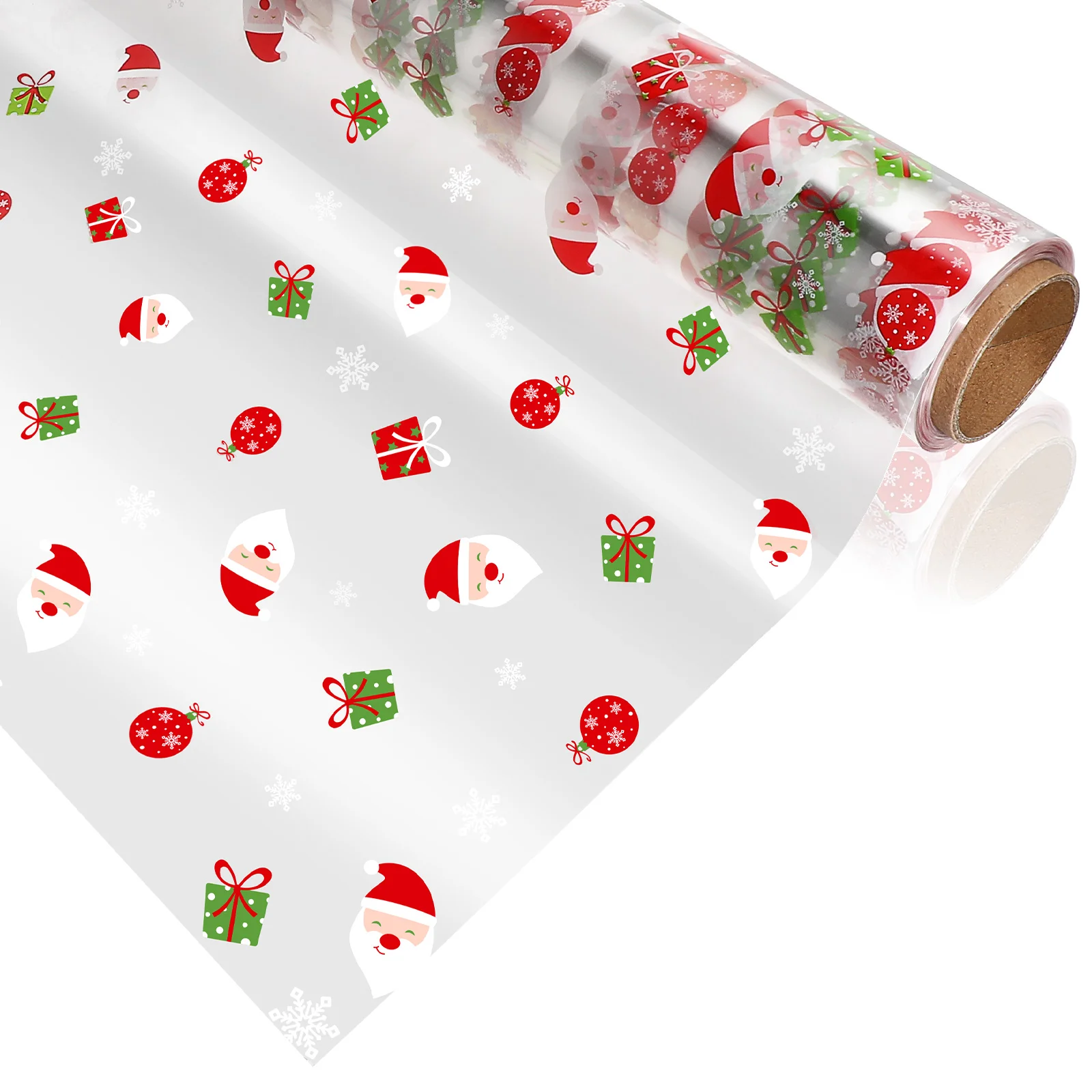 

Cellophane Wrap Christmas Roll Paper Wrapping Clear Giftbasketrolls Santa Hampers Wrapper Baskets Transparent Claussheet Cello