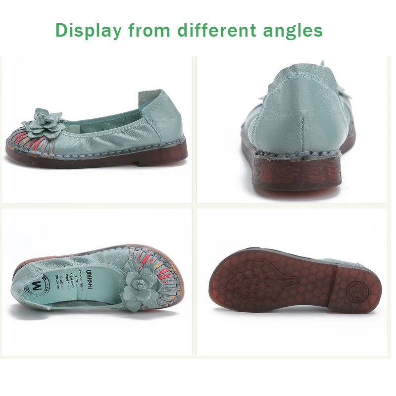 Top Quality Soft Genuine Leather Moccasins Woman Floral Flat Shoes for Women 2022 New Casual Designer Loafers Summer Flats