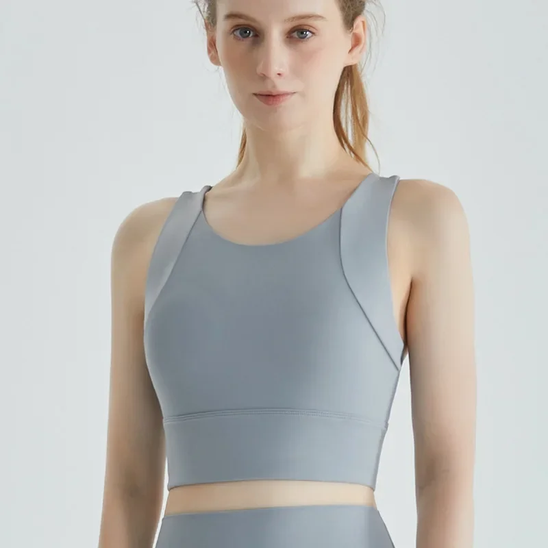 Летний женский жилет для йоги с нагрудной подушкой спортивные топы тренажерного