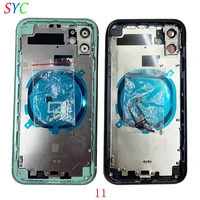 rear door battery cover with middle frame sim tray for iphon 11 pro max back cover with camera lens logo repair parts