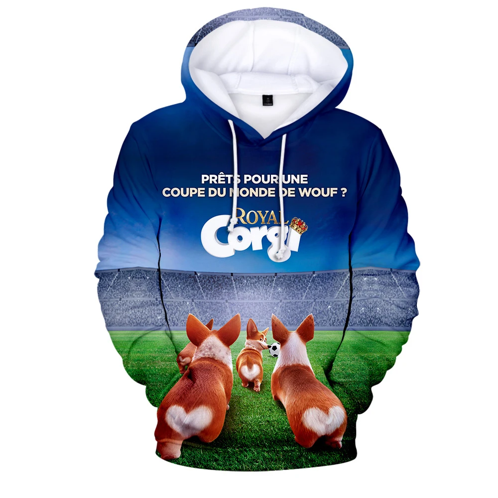 

Harajuku Movie The Queen's Corgi TV 3D printed Hoodies Sweatshirts Men/Women Comfortable Sweatshirt Adult/Child Casual Pullovers