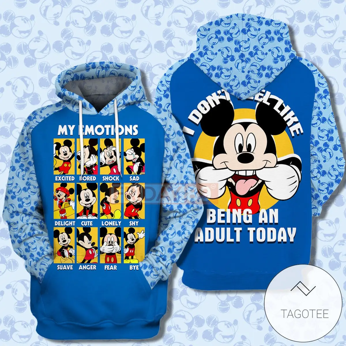 

Disney T-shirt MK Mouse My Emotions Dont Feel Like Being An 3D PRINT T-shirt Hoodie