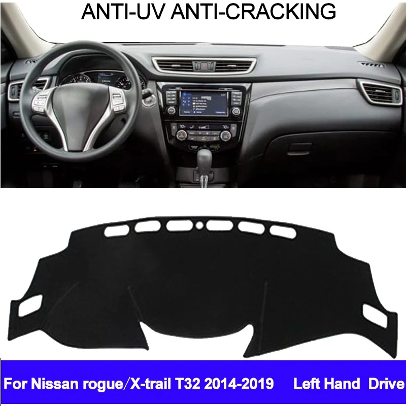 

For Nissan Rogue Xtrail X-trail T32 2014-2016 2017 2018 2019 Car Auto Dashboard Cover Dashmat Pad Carpet Dash Cushion 2 Layers