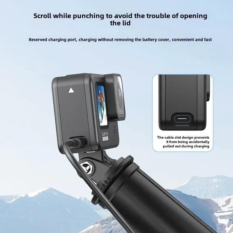 Ulanzi для GoPro 13 12 11 10 9 8 пластиковая крышка батарейного отсека черная перезаряжаемая