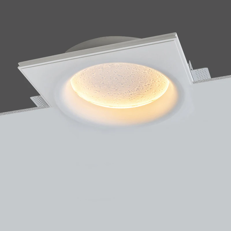 

Embedded Ceiling Lamp Modern Minimalist Living Room Background Wall Home Light Luxury Art Mural Plaster Lamp