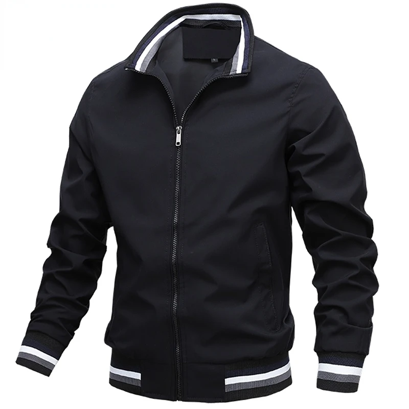 

baseball jacket men men Casual Waterproof Military Jacket Men's top Jackets Men Outerwear Zipper Coat Stand-Collar Wear