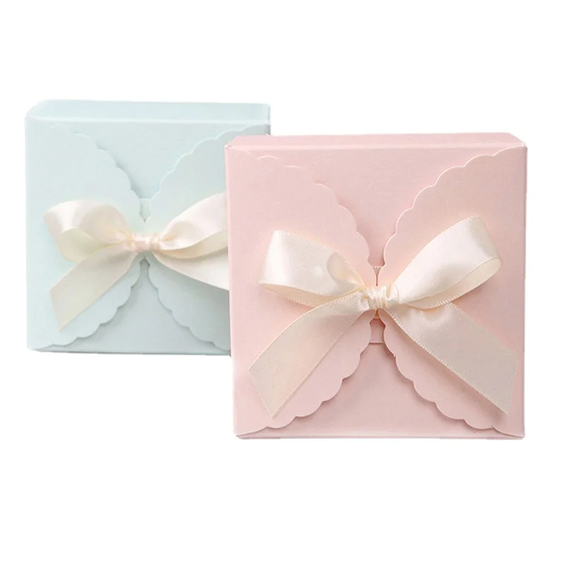 Купить 20/50 шт., бумажные свадебные сувениры для гостей, маленькие подарочные коробки для конфет с лентами, «сделай сам», упаковочная коробка Handmad, де...