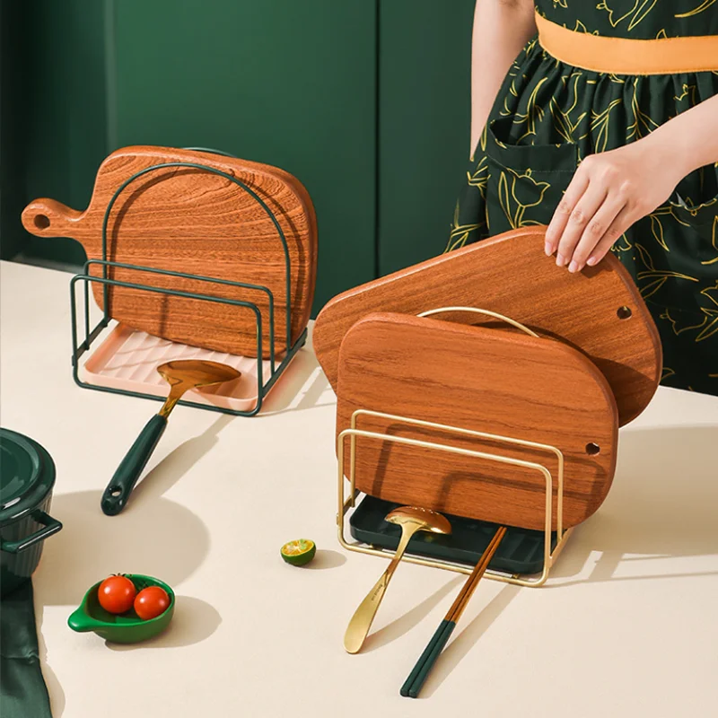 

Metal Cutting Board Pot Pan Lid Holder Rack For Kitchen Chopping Board Organizer Stand Cabinet Spacing Partition Storage New