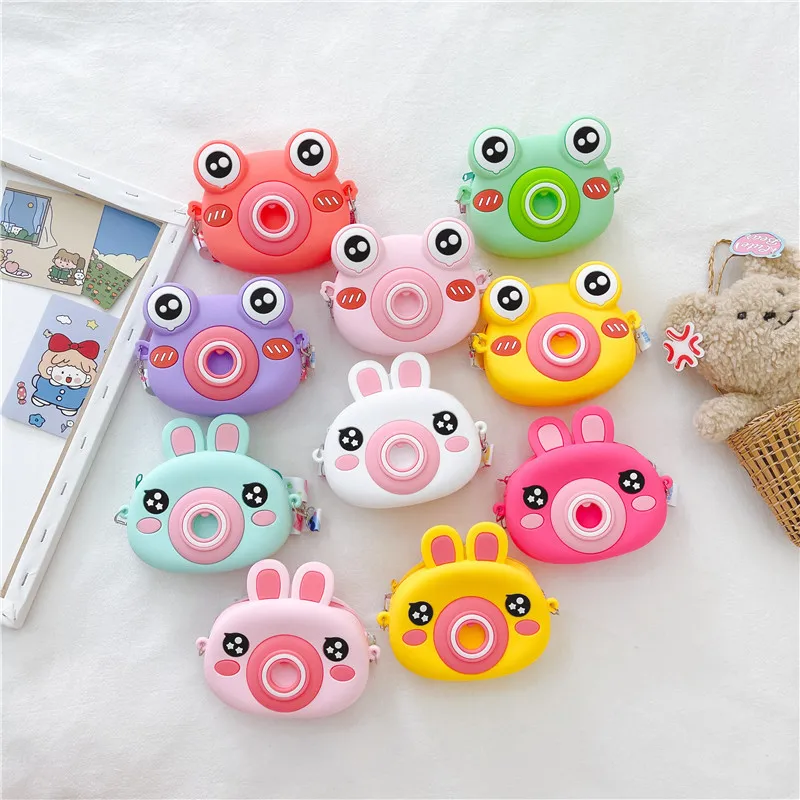 

2023 Summer New Silica Gel Children's Mini Shoulder Bags Outdoor Baby Girls Coin Purse Handbags Travel Animals Kids Small Wallet