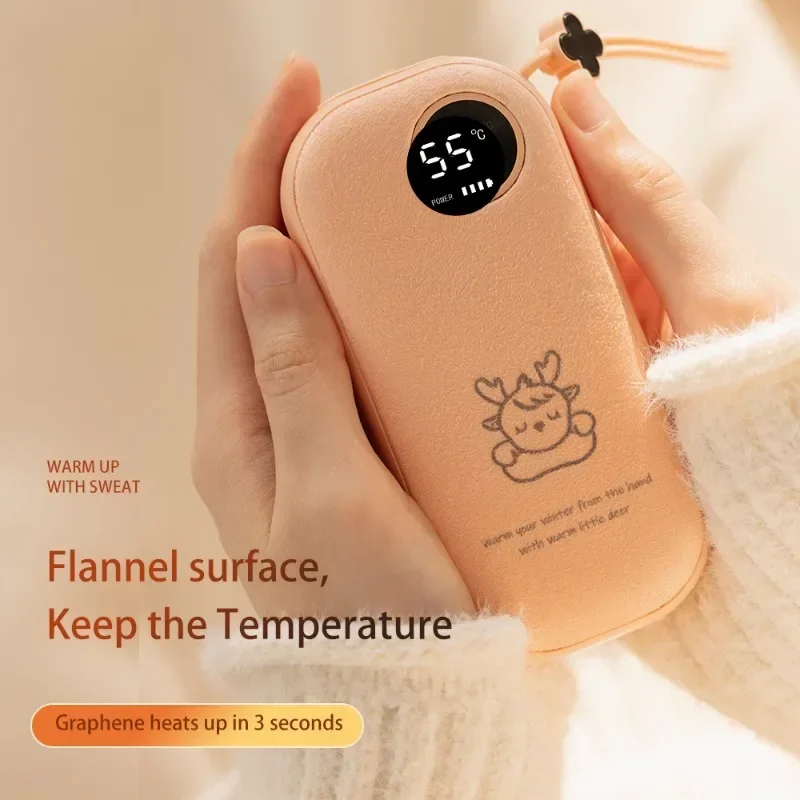 

Electric Hand Warmer Power Bank Heater 6000mah Portable Small Warming Machine for Outdoor with Digital Display Fasting Heating