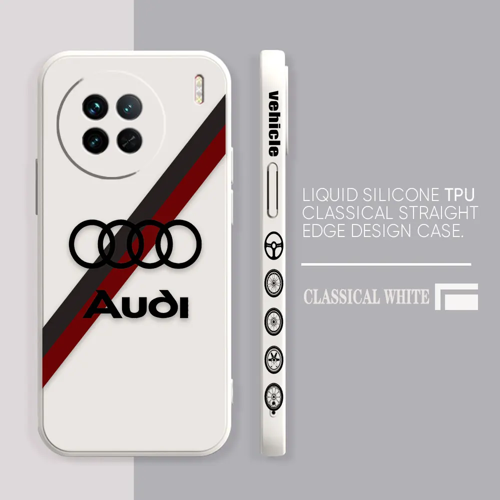 Case For VIVO X21I X21S X23 X27 X30 X50 X60 X70 X80 X90 5G PRO PLUS Colour Case Cover Funda Cqoue Shell Capa Sports Car A-Audi