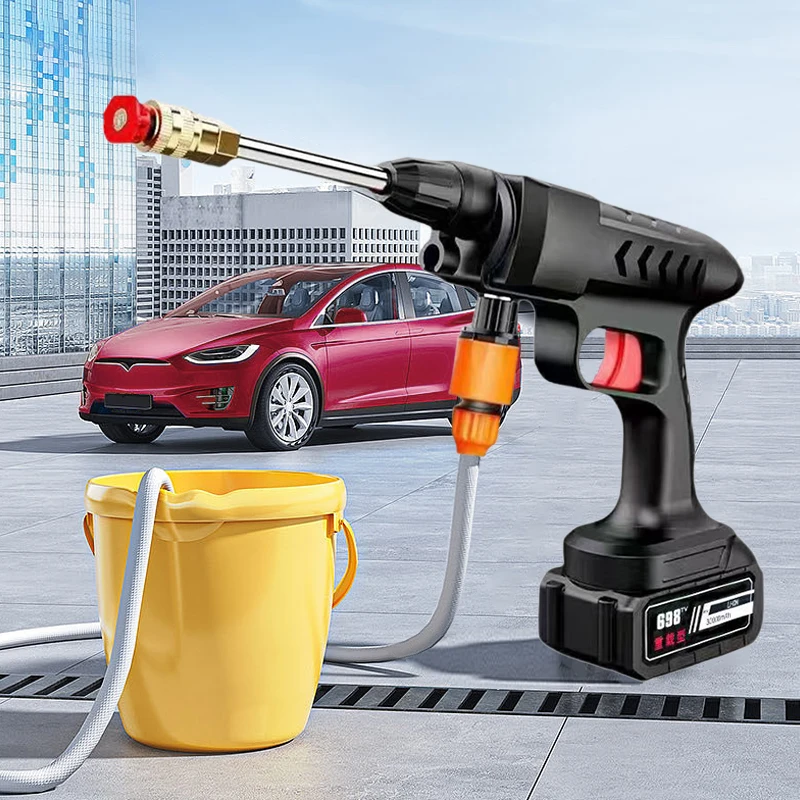 Car Wireless Washer Gun High Pressure 20000/30000mAh 60Bar Water Gun for Auto Home Garden Wash Cleaning Car Washing Accessories