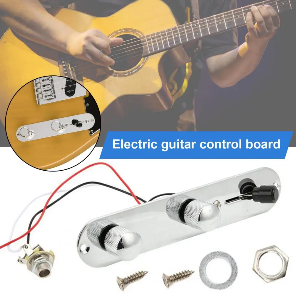 

Guitar Control Plate Solid 3 Way Switch Compact Loaded Control Plate Pre-Wired with Wiring Harness for Fender Tele