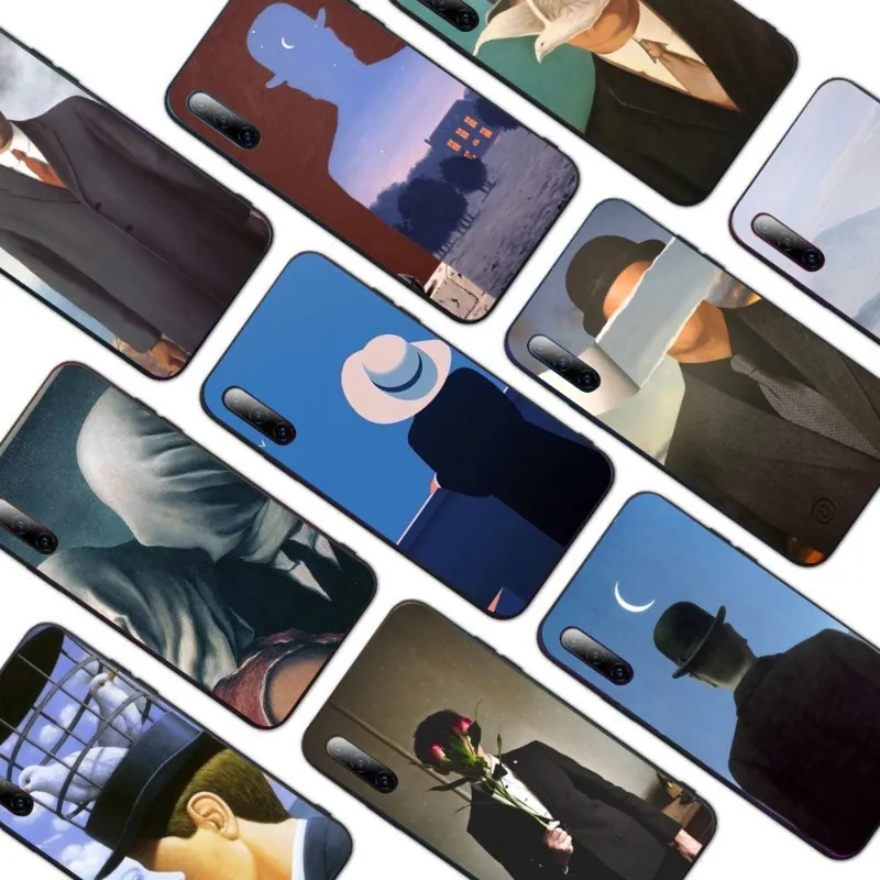 

Чехол для телефона Rene Magritte для Samsung A91 A81 A73 A72 A71 A30 A20 A12 A13 A50S A52 A53, мягкий черный чехол для телефона