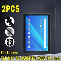 2pcs tempered glass for lenovo tab m10 tb x605ftb x505 10 1 inch 9h anti fingerprint full film tablet cover screen protector