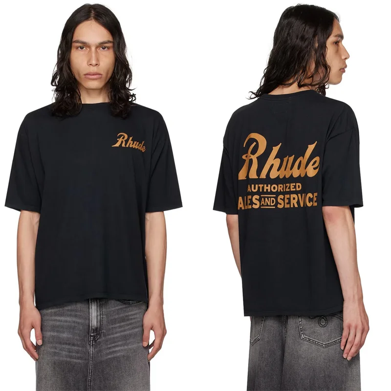 

Хлопковая футболка с рисунком в виде ревеня, крупная черно-белая футболка с круглым вырезом и коротким рукавом