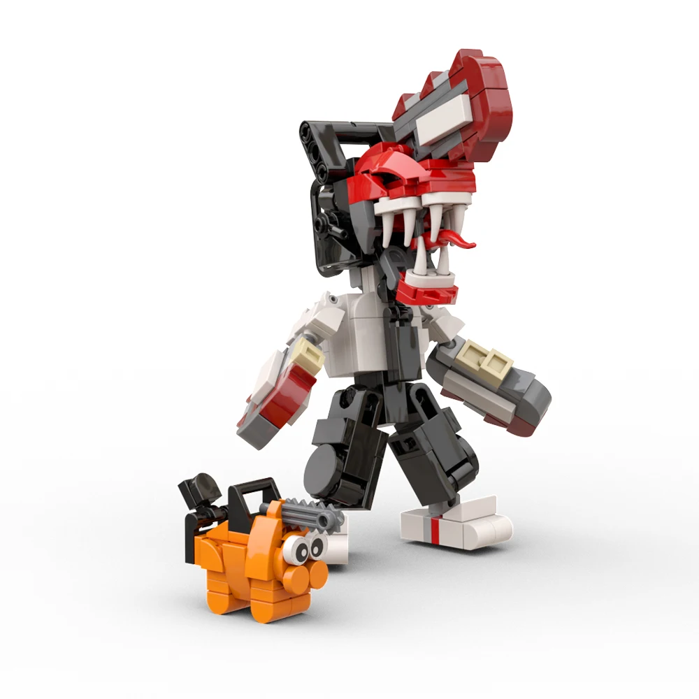 

Anime Chainsawed-Man Denji And Pochita Action Figure Building Block Kit Japan Cartoon Character Brick Model Toy DIY Kids Gift