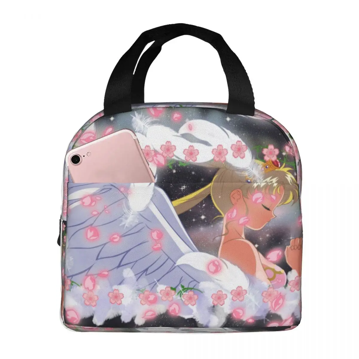 

Cartoon Lunch Bag Sailors Moon Insulated Cooler Waterproof Picnic Travel Oxford Lunch Box Bento Pouch