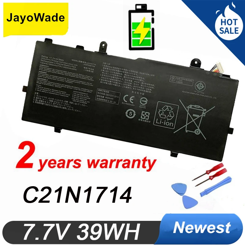 Аккумулятор 0B200-02740000 C21N1714 Аккумулятор для ноутбука ASUS TP40 TP401CA TP401NA TP401MA TP401NA-3350 TP401N TP401M J401MA J401CA
