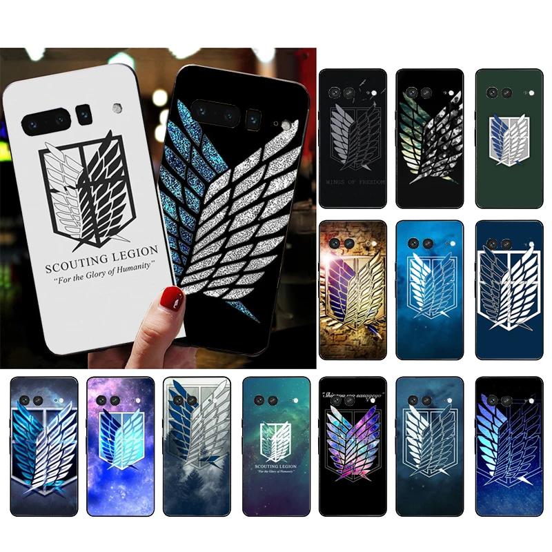 

Phone Case for Google Pixel 7 Pro 7 6A 6 Pro 5A 4A 3A Pixel 4 XL Pixel 5 6 4 3 XL 3A XL 2 XL Anime attack on Titan Funda