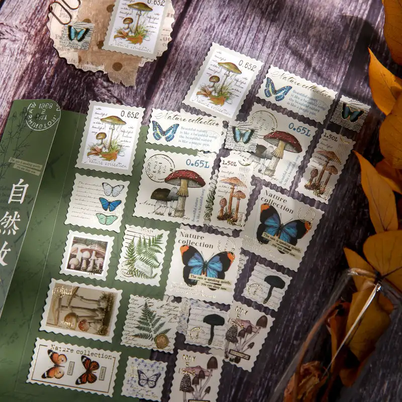 

2 Sheets Retro Painting Stamp Cartoonization Decoration Stickers