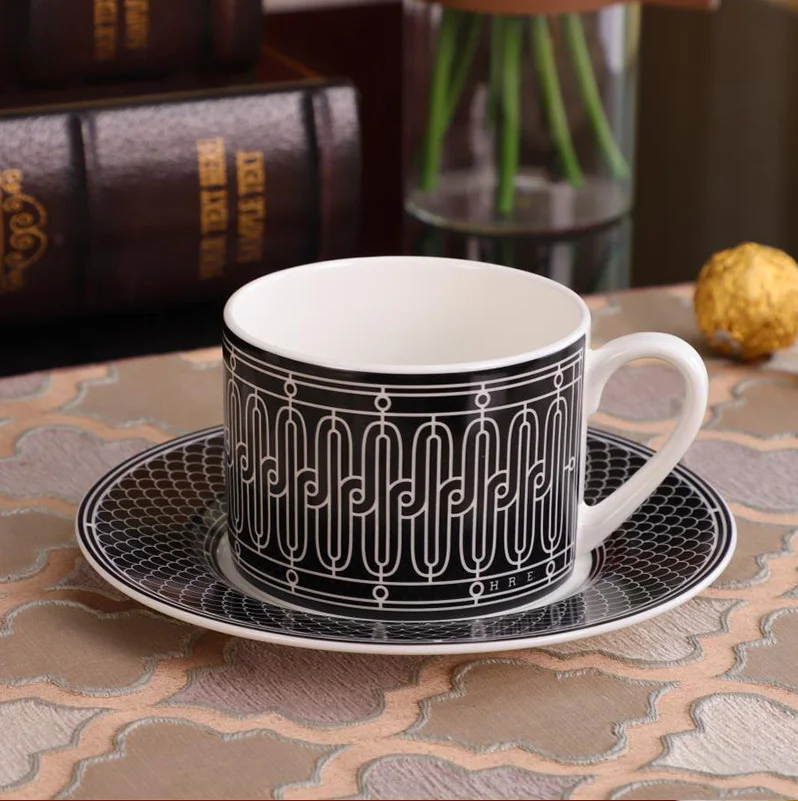 

Tea cup elegant flower porcelain spoon set tea saucer 200ml ceramic tea cup white porcelain coffee cup tea set