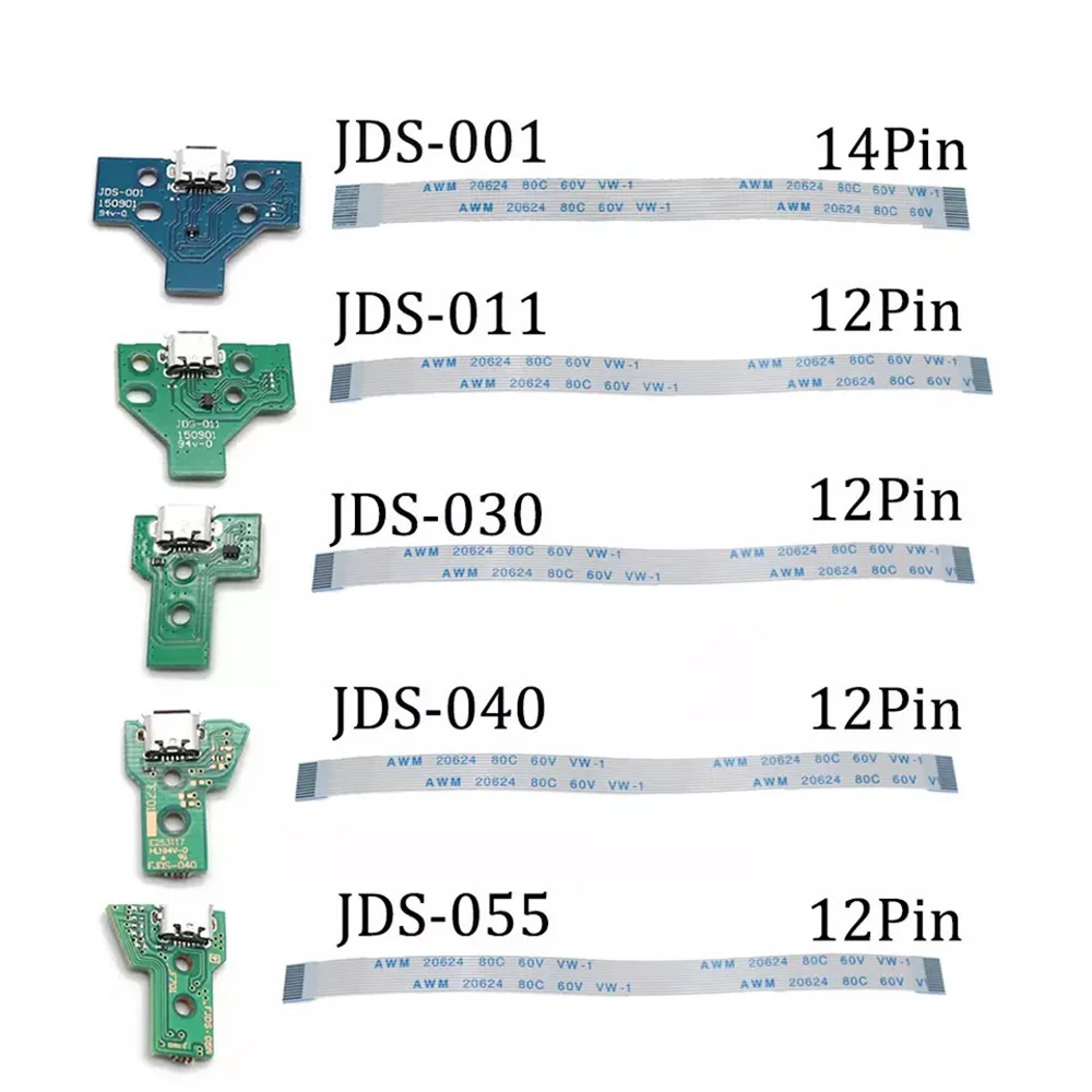 

For Ps4 Slim Pro Charging Board 12Pin 14Pin Lamp Row Usb Charging Port Small Board Breathing Lamp Triangle